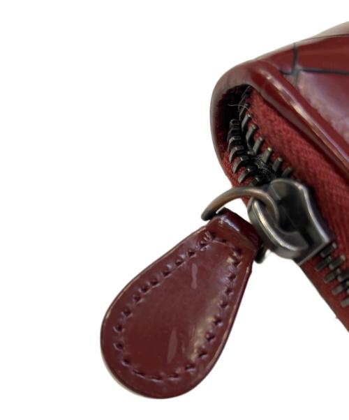 BOTTEGA VENETA（ボッテガベネタ）BOTTEGA VENETA (ボッテガベネタ) イントレチャート　ラウンドファスナー財布 ボルドーの古着・服飾アイテム