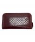 BOTTEGA VENETA (ボッテガベネタ) イントレチャート　ラウンドファスナー財布 ボルドー：9000円