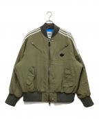 adidas Originalsアディダスオリジナル）の古着「ニュー パデッドジャケット」｜カーキ×ホワイト