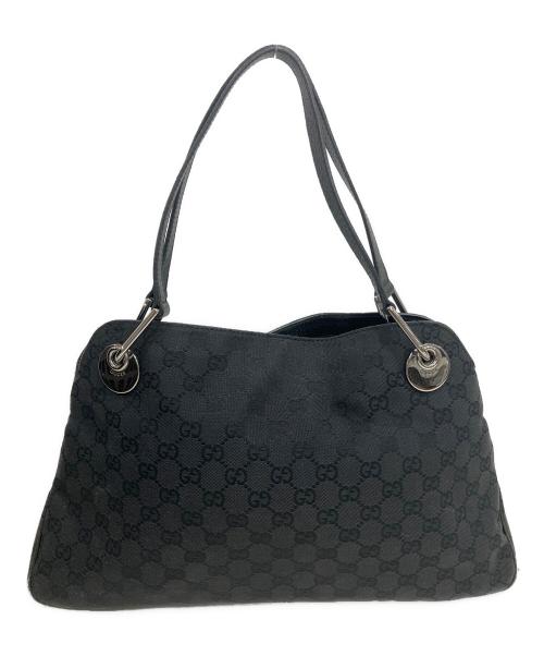 GUCCI（グッチ）GUCCI (グッチ) GGキャンバス	エクリプス　ショルダーバッグ ブラックの古着・服飾アイテム