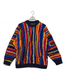 Coogi（クージー）の古着「厚手ニット」｜ブルー・イエロー