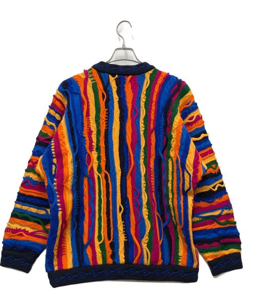 Coogi（クージー）Coogi (クージー) 厚手ニット ブルー・イエロー サイズ:Mの古着・服飾アイテム