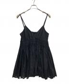 crinkle crinkle crinkle×JOURNAL STANDARD relumeクリンクル クリンクル クリンクル×ジャーナルスタンダード レリューム）の古着「silk cotton hand pleats camisole」｜ネイビー