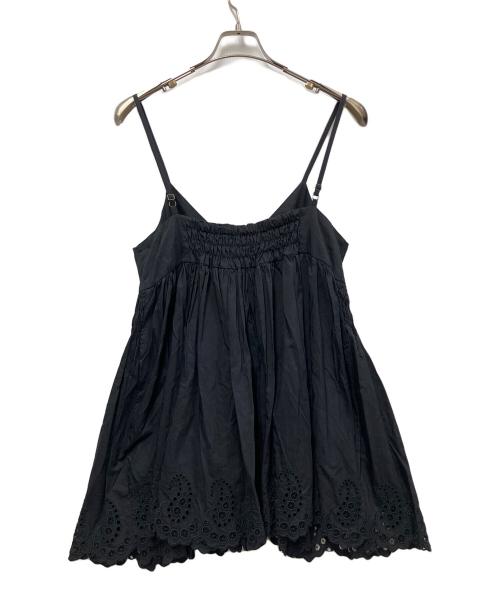 crinkle crinkle crinkle（クリンクル クリンクル クリンクル）crinkle crinkle crinkle JOURNAL STANDARD relume (ジャーナルスタンダード レリューム) silk cotton hand pleats camisole ネイビー サイズ:FREEの古着・服飾アイテム