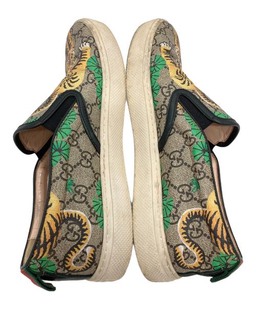 GUCCI（グッチ）GUCCI (グッチ) GGスプリーム ベンガルタイガー スリッポン マルチカラー サイズ:7の古着・服飾アイテム