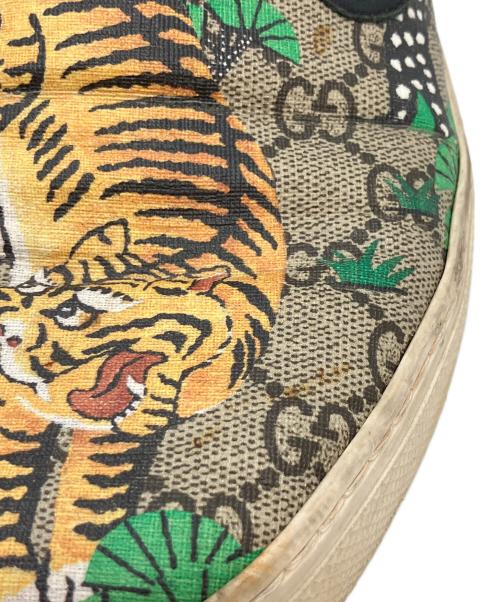 GUCCI（グッチ）GUCCI (グッチ) GGスプリーム ベンガルタイガー スリッポン マルチカラー サイズ:7の古着・服飾アイテム