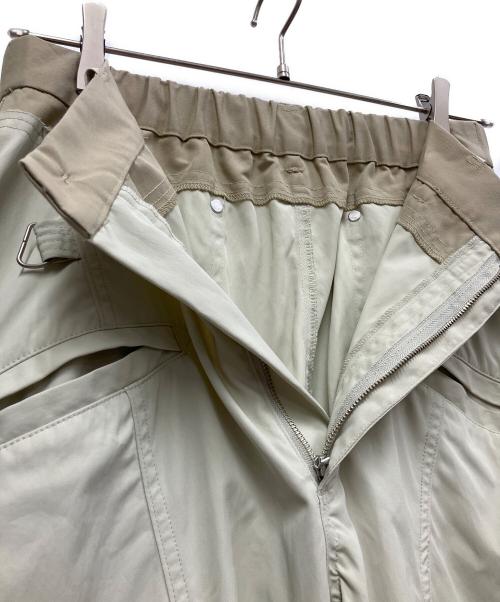 Knuth Marf（クヌースマーフ）Knuth Marf (クヌースマーフ) docking nylon pants(unisex) アイボリー×ベージュ サイズ:Sの古着・服飾アイテム