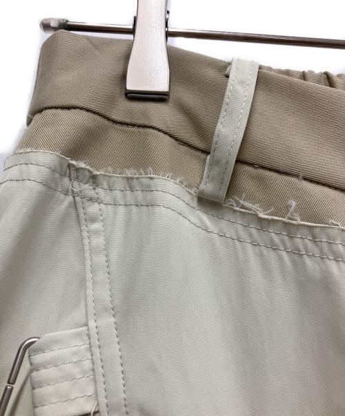 Knuth Marf（クヌースマーフ）Knuth Marf (クヌースマーフ) docking nylon pants(unisex) アイボリー×ベージュ サイズ:Sの古着・服飾アイテム