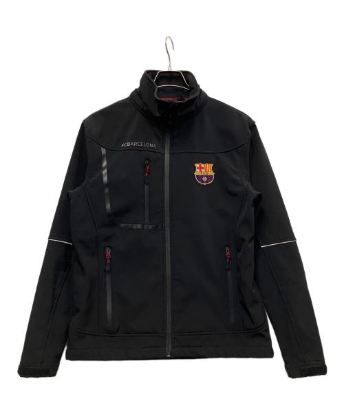 FCB（フットボール・クラブ・バルセロナ）FCB (フットボール・クラブ・バルセロナ) FCバルセロナロゴワッペンジャケット ブラック サイズ:Sの古着・服飾アイテム