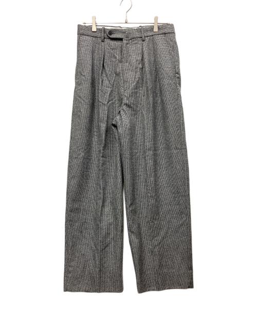 STEVEN ALAN（スティーブンアラン）STEVEN ALAN (スティーブンアラン) ウール フラノ インツープリーツ ドレス トラウザーズ グレー サイズ:Mの古着・服飾アイテム