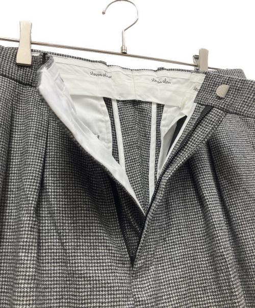 STEVEN ALAN（スティーブンアラン）STEVEN ALAN (スティーブンアラン) ウール フラノ インツープリーツ ドレス トラウザーズ グレー サイズ:Mの古着・服飾アイテム