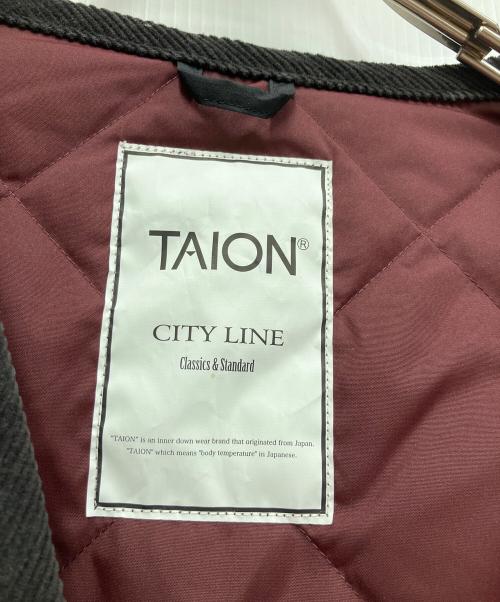 TAION（タイオン）TAION (タイオン) キルティングダウンジャケット ブラック×ワインレッド サイズ:不明の古着・服飾アイテム