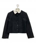 BIRTHDAY BASHバースデーバッシュ）の古着「2WAY COLLAR BOUCLE JACKET」｜ブラック