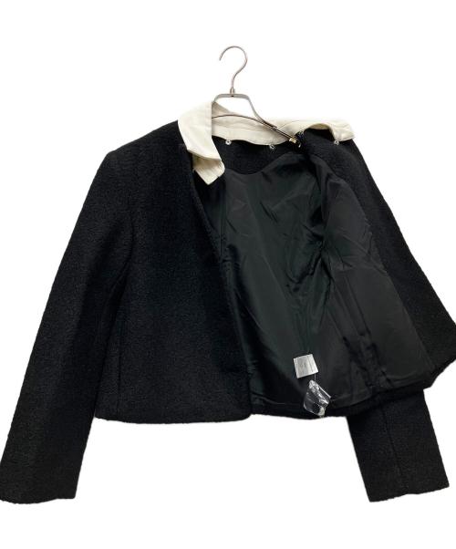 BIRTHDAY BASH（バースデーバッシュ）BIRTHDAY BASH (バースデーバッシュ) 2WAY COLLAR BOUCLE JACKET ブラック サイズ:不明の古着・服飾アイテム