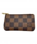 LOUIS VUITTONルイ ヴィトン）の古着「ダミエ ポシェット・クレ キーケース」｜ブラウン
