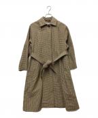 MACKINTOSH PHILOSOPHYマッキントッシュ フィロソフィー）の古着「ステンカラーコート」｜ブラウン×グリーン