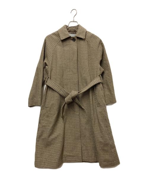 MACKINTOSH PHILOSOPHY（マッキントッシュ フィロソフィー）MACKINTOSH PHILOSOPHY (マッキントッシュ フィロソフィー) ステンカラーコート ブラウン×グリーン サイズ:2の古着・服飾アイテム