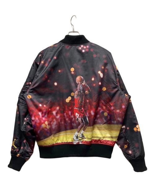 JORDAN（ジョーダン）JORDAN (ジョーダン) AS M J JMPMN MA-1 JKT ブラック×レッド サイズ:XLの古着・服飾アイテム