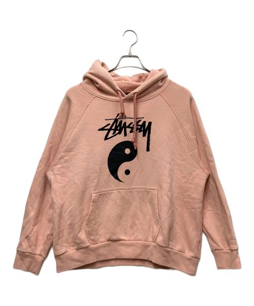 stussy（ステューシー）stussy (ステューシー) プルオーバーパーカー ピンク サイズ:Sの古着・服飾アイテム