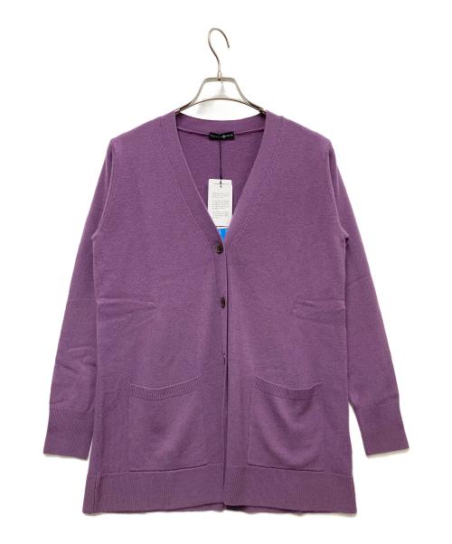 TAKASHIMAYA（高島屋）TAKASHIMAYA (高島屋) 厚手カーディガン バイオレット サイズ:Mの古着・服飾アイテム