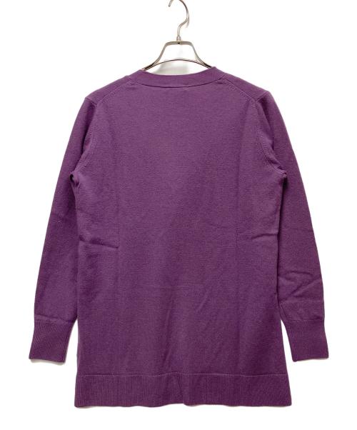 TAKASHIMAYA（高島屋）TAKASHIMAYA (高島屋) 厚手カーディガン バイオレット サイズ:Mの古着・服飾アイテム