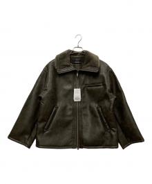 JOURNAL STANDARD（ジャーナルスタンダード）の古着「フェイクレザーボアブルゾン」｜ブラウン