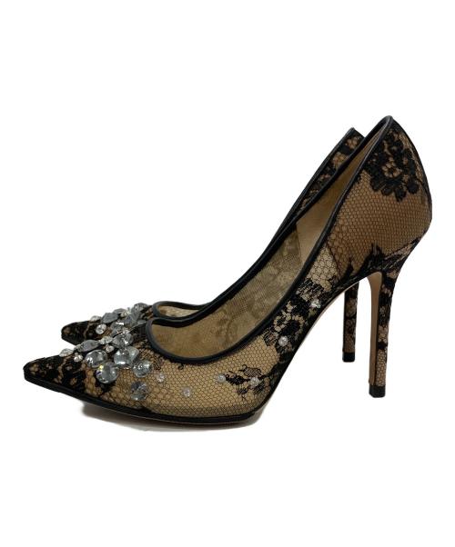 JIMMY CHOO（ジミーチュウ）Jimmy Choo (ジミーチュウ) ヒールパンプス ベージュ×ブラック サイズ:36　1/2の古着・服飾アイテム