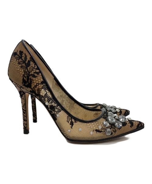 JIMMY CHOO（ジミーチュウ）Jimmy Choo (ジミーチュウ) ヒールパンプス ベージュ×ブラック サイズ:36　1/2の古着・服飾アイテム