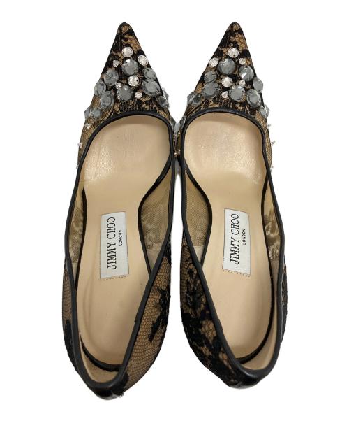 JIMMY CHOO（ジミーチュウ）Jimmy Choo (ジミーチュウ) ヒールパンプス ベージュ×ブラック サイズ:36　1/2の古着・服飾アイテム