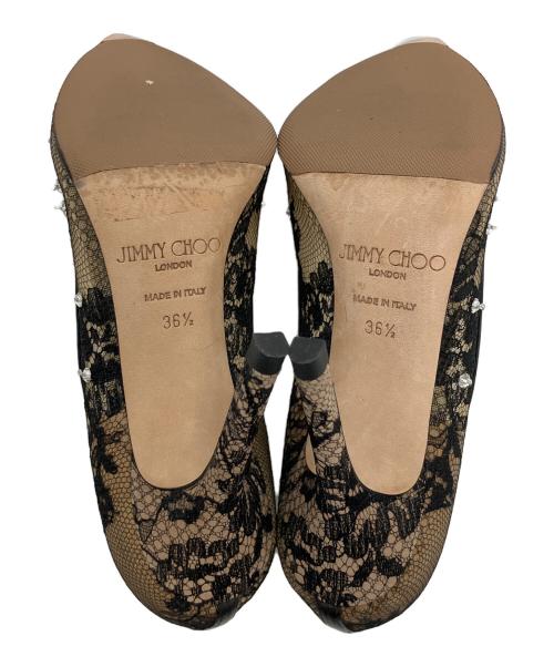 JIMMY CHOO（ジミーチュウ）Jimmy Choo (ジミーチュウ) ヒールパンプス ベージュ×ブラック サイズ:36　1/2の古着・服飾アイテム