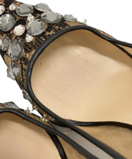JIMMY CHOO（ジミーチュウ）Jimmy Choo (ジミーチュウ) ヒールパンプス ベージュ×ブラック サイズ:36　1/2の古着・服飾アイテム
