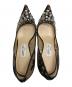 中古・古着 Jimmy Choo (ジミーチュウ) ヒールパンプス ベージュ×ブラック サイズ:36　1/2：7000円