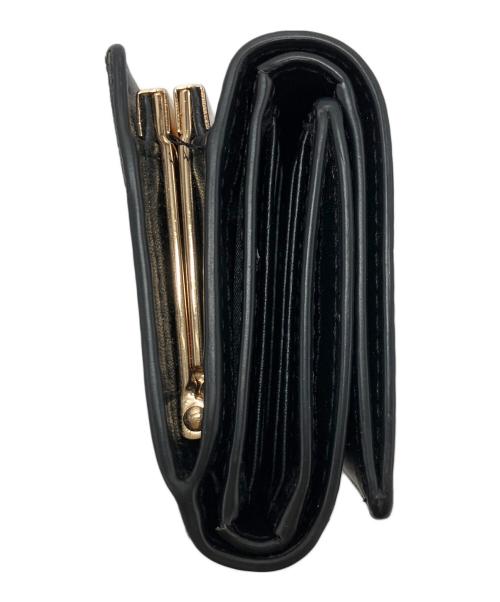 MICHAEL KORS（マイケルコース）MICHAEL KORS (マイケルコース) コンパクトウォレットミディアム ブラックの古着・服飾アイテム