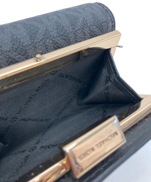 MICHAEL KORS（マイケルコース）MICHAEL KORS (マイケルコース) コンパクトウォレットミディアム ブラックの古着・服飾アイテム