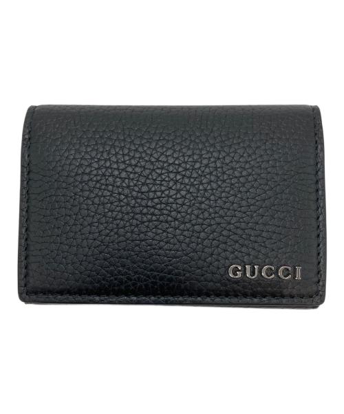GUCCI（グッチ）GUCCI (グッチ) ロゴ カードケース ブラックの古着・服飾アイテム