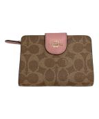 COACHコーチ）の古着「ミディアム コーナー ジップ ウォレット」｜ベージュ