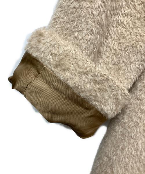MaxMara（マックスマーラ）MaxMara (マックスマーラ) ジャギーコート ベージュ サイズ:38の古着・服飾アイテム