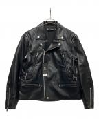 GU×UNDERCOVERジーユー×アンダーカバー）の古着「2WAYライダースジャケット」｜ブラック