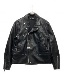 GU×UNDERCOVER（ジーユー×アンダーカバー）の古着「2WAYライダースジャケット」｜ブラック