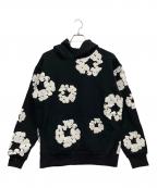 Denim Tearsデニムティアーズ）の古着「Cotton Wreath Hoodie」｜ブラック・ホワイト