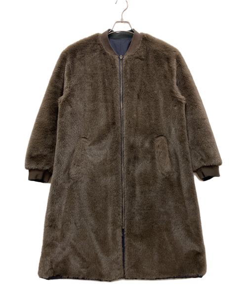 LE GLAZIK（ル グラジック）LE GLAZIK (ル グラジック) ファーライナー MA-1 リバーシブルコート ネイビー サイズ:36の古着・服飾アイテム
