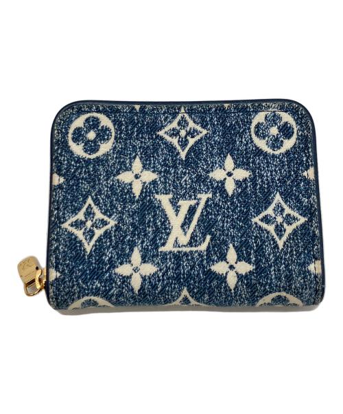 LOUIS VUITTON（ルイ ヴィトン）LOUIS VUITTON (ルイ ヴィトン) ラウンドファスナー財布 ネイビー×ホワイトの古着・服飾アイテム
