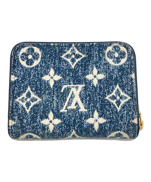 LOUIS VUITTON（ルイ ヴィトン）LOUIS VUITTON (ルイ ヴィトン) ラウンドファスナー財布 ネイビー×ホワイトの古着・服飾アイテム
