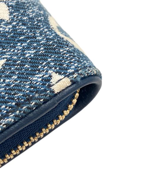 LOUIS VUITTON（ルイ ヴィトン）LOUIS VUITTON (ルイ ヴィトン) ラウンドファスナー財布 ネイビー×ホワイトの古着・服飾アイテム
