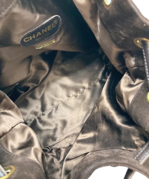 CHANEL（シャネル）CHANEL (シャネル) ココマーク 巾着 チェーンショルダーバッグ ブラウンの古着・服飾アイテム