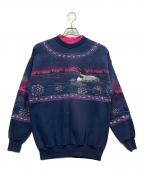 artisansartisans）の古着「アニマルプリントスウェット」｜ネイビー