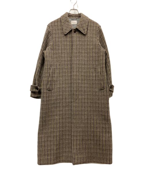 STEVEN ALAN（スティーブンアラン）STEVEN ALAN (スティーブンアラン) チェックロングウールコート ブラウン サイズ:Mの古着・服飾アイテム