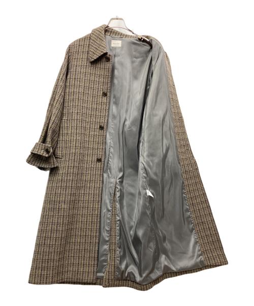 STEVEN ALAN（スティーブンアラン）STEVEN ALAN (スティーブンアラン) チェックロングウールコート ブラウン サイズ:Mの古着・服飾アイテム