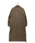 STEVEN ALAN (スティーブンアラン) チェックロングウールコート ブラウン サイズ:M：13000円