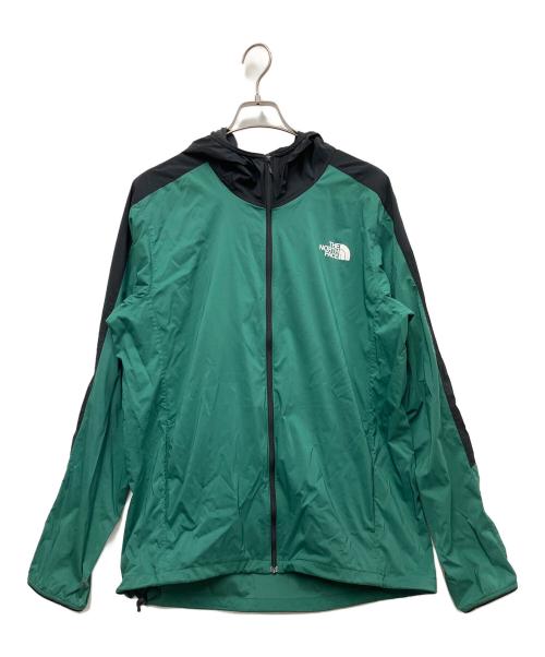 THE NORTH FACE（ザ ノース フェイス）THE NORTH FACE (ザ ノース フェイス) エニータイムウインドフーディ ブラック×グリーン サイズ:XLの古着・服飾アイテム